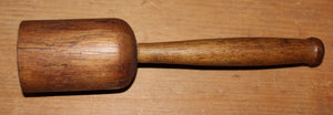 Vintage Round Wooden Mallet for Woodworking Carving