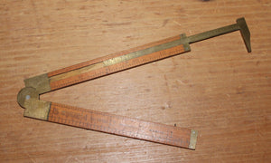 Vintage Stanley Boxwood Rulers With Caliper - 36 ½ L