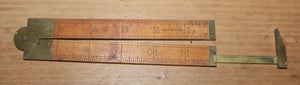 Vintage Stanley Boxwood Rulers With Caliper - 36 ½ L