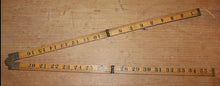 Load image into Gallery viewer, Vintage RABONE No 1167 Boxwood &amp; Brass Bound Folding Ruler 36 inch
