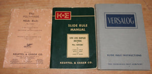Three Vintage Slide Rule Books