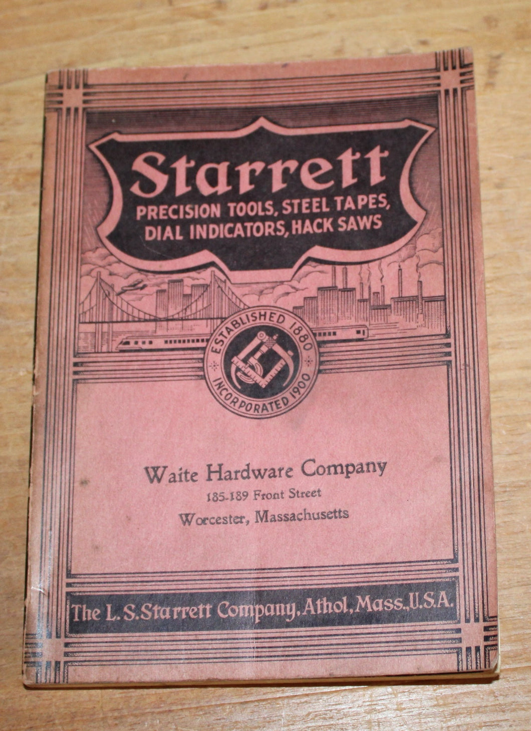 Vintage STARRETT TOOLS CATALOG No. 26 Antique Tools Catalog, 1938