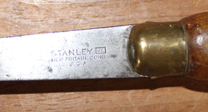 Antique Stanley New Britian Conn USA 8G Flat Blade Screwdriver Wood Handle 8”