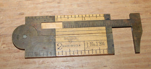 Vintage Stanley Sweetheart No. 13 1/2 Wood/Brass 6" Folding Rule