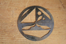 Load image into Gallery viewer, Vintage The Polygraph Co. Brass Drafting Design Template

