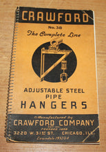 Load image into Gallery viewer, Crawford Co Adjustable Steel Pipe Hangers Industrial Catalog 1938 Chicago IL
