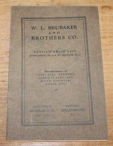 W.L.Brubaker and Brothers Co. Revised Price List