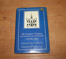 Load image into Gallery viewer, The Carpenters' Company Of The City and County Of Philadelphia 1786 Rule Book
