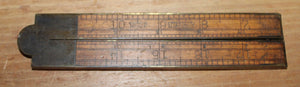Vintage STANLEY Ruler 72 1/2 Boxwood &amp; Brass Carpenters' Folding Rule