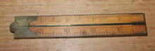 Load image into Gallery viewer, Antique C-S Co. Pine Meadow 2 Foot Folding Ruler Wood and Brass 24 Inch
