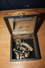 Load image into Gallery viewer, Vintage Brass Sextant Marked “Kelvin &amp; Hughes 1917”
