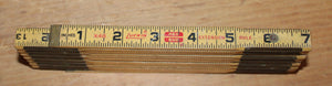 Vintage Lufkin Zig-Zag X48 Red End Extension Rule 96" Folding Wood Ruler