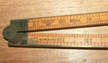 Load image into Gallery viewer, Vintage SweetHeart Stanley No. 84 Brassbound Rule, 2 foot, 4 fold&nbsp;
