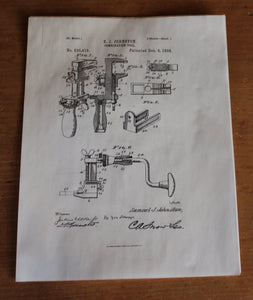 Lowentraut, Newark, NJ 1894 Patent Combination Tool Wrench Brace