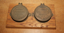 Load image into Gallery viewer, Pair of Worthington-Gamon Brass Water Meter Covers Newark New Jersey Vintage

