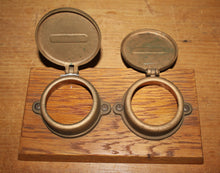 Load image into Gallery viewer, Pair of Worthington-Gamon Brass Water Meter Covers Newark New Jersey Vintage
