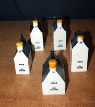 Load image into Gallery viewer, Lot of 5 KLM Delft Blue Miniature Houses - BOLS #31, #32, #39, #59 &amp; #69
