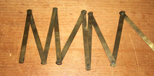 Load image into Gallery viewer, Vintage French Carpenter Folding Brass Ruler 100 Millimeters
