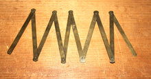 Load image into Gallery viewer, Vintage French Carpenter Folding Brass Ruler 100 Millimeters
