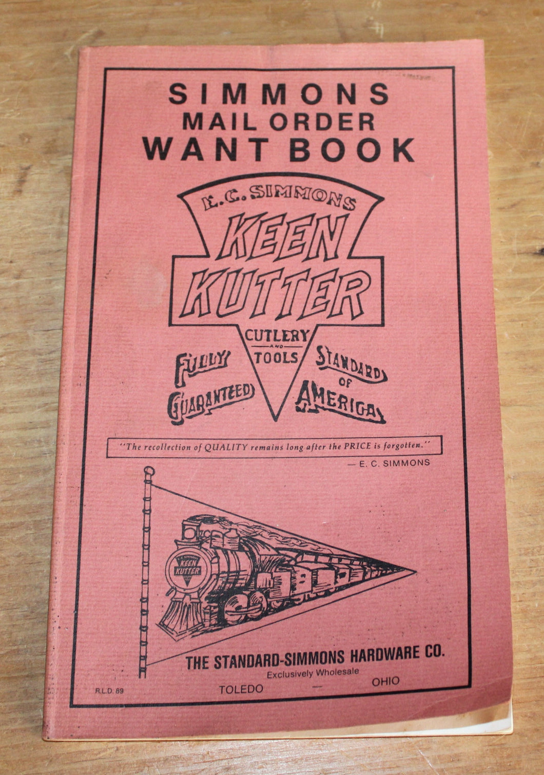 Vintage E.C. Simmons Keen Kutter Mail Order Want Book - Reprint