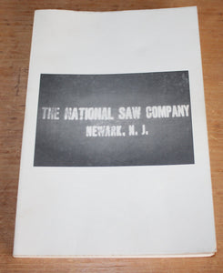 The National Saw Company Newark New Jersey Reprint of 1895 Price Catalog Book