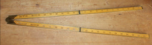 Antique STANLEY Sweetheart No. 94 48 Inch - Four Fold Boxwood &amp; Brass Rule Ruler