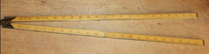 Antique STANLEY Sweetheart No. 94 48 Inch - Four Fold Boxwood &amp; Brass Rule Ruler