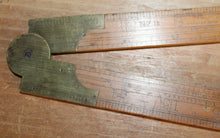 Load image into Gallery viewer, STANLEY No. 12 Boxwood and Brass Carpenter&#39;s Sliding Rule
