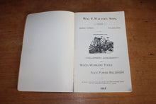 Load image into Gallery viewer, Original Wood Worker&#39;s Tools Wm. P. Walter&#39;s Sons Catalogue Sevent Edition - Reprint
