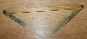 Vintage ANTIQUE Stephens & Co. No 31 SHIPWRIGHTS/CARPENTERS DOUBLE BEVEL, ~12" BOXWOOD & BRASS BEVEL