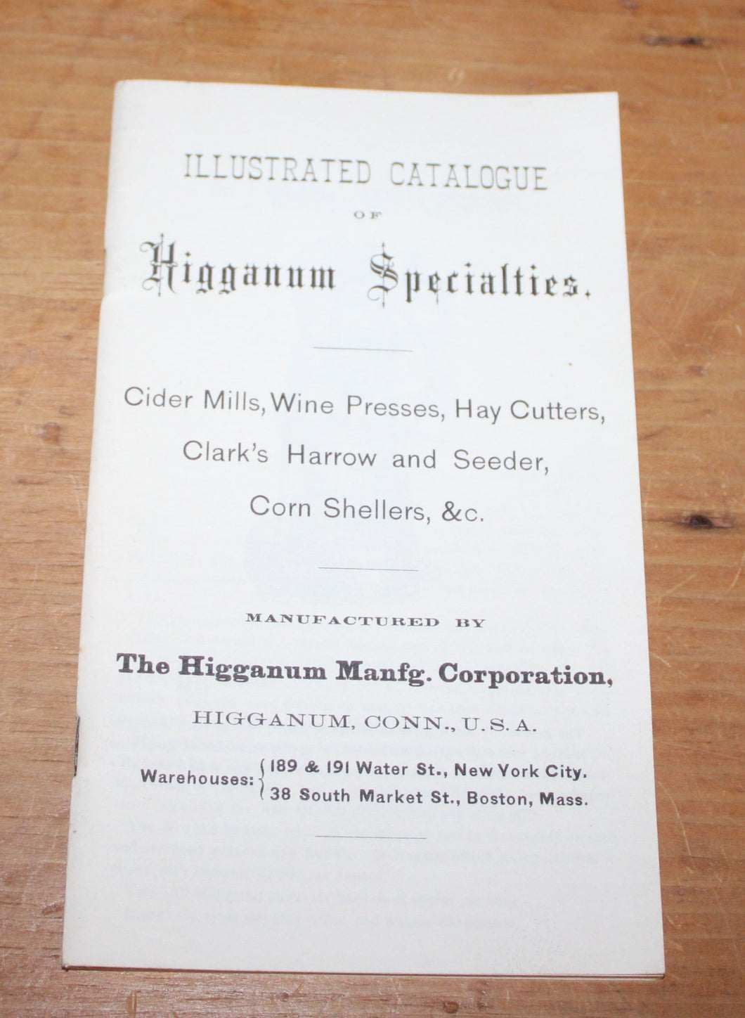 19th Century Higganum Farm Implements Illustrated Catalogue