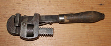 Load image into Gallery viewer, Vintage No. 10 Stillson Monkey Wrench With Wood Handle
