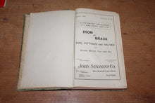 Load image into Gallery viewer, John Simmons Co. 1900 Iron &amp; Brass illustrated Pipe, Fittings and Valves Catalog No.31
