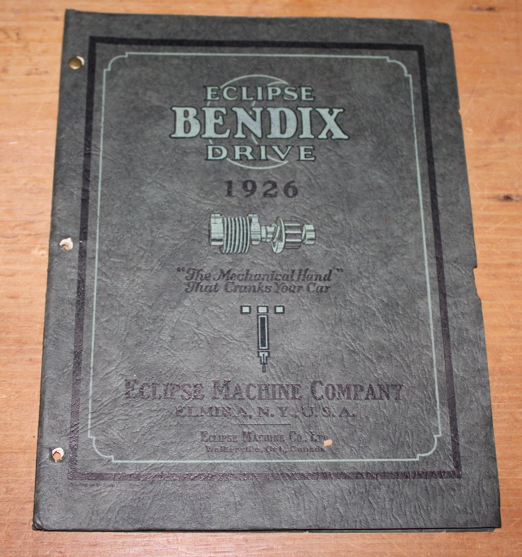 Eclipse BENDIX Drive 1926 Catalog