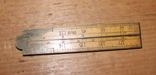 Load image into Gallery viewer, Vintage STANLEY Ruler No. 82 Boxwood &amp; Brass Folding Rule
