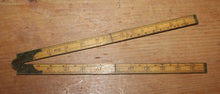 Load image into Gallery viewer, Vintage STANLEY Ruler No. 82 Boxwood &amp; Brass Folding Rule
