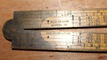 Load image into Gallery viewer, Vintage STANLEY Ruler No. 82 Boxwood &amp; Brass Folding Rule
