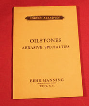 Load image into Gallery viewer, Norton Abrasives oilstones &amp; abrasive specialties Catalog #17 1937
