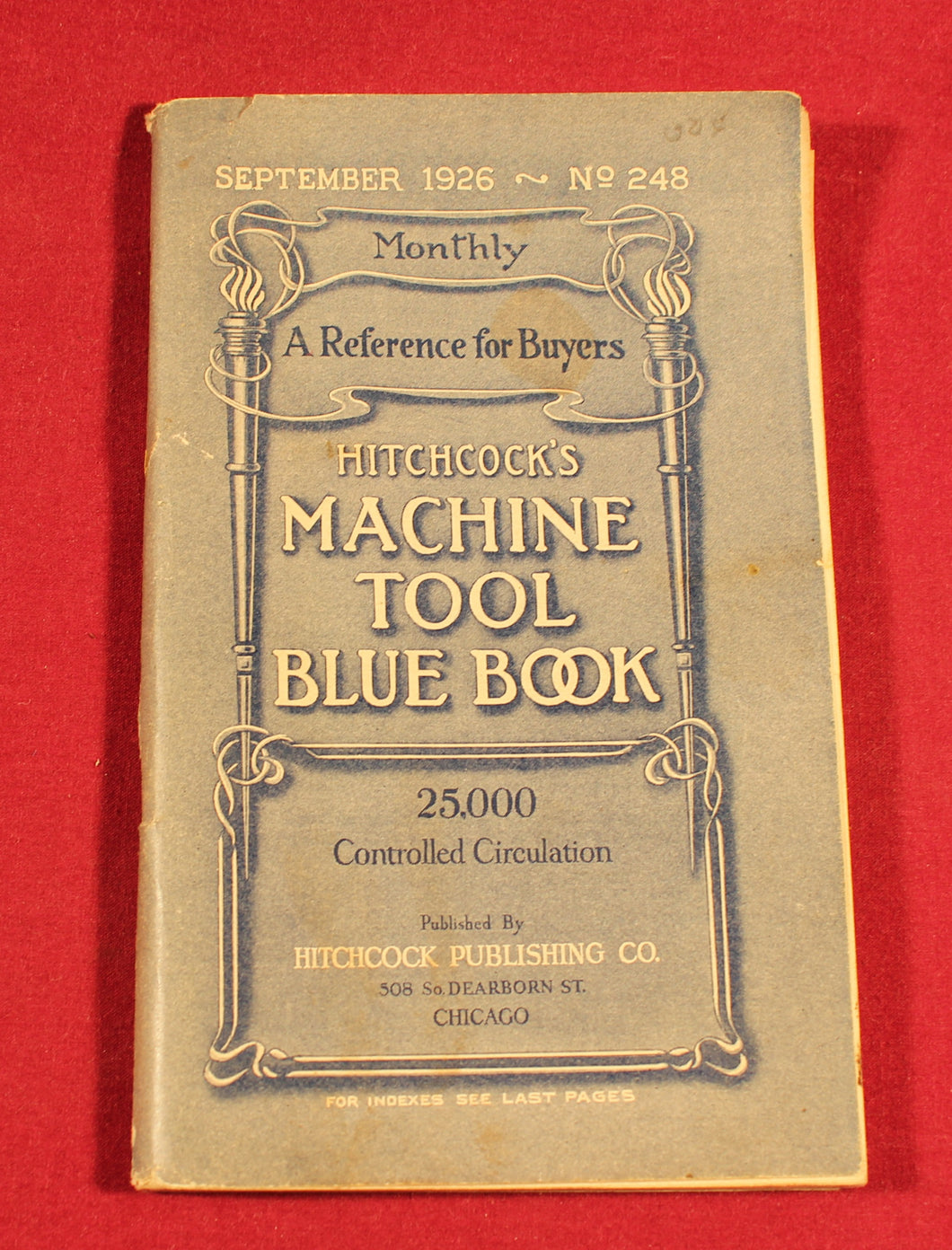 Vintage HITCHCOCK'S MACHINE TOOL BLUE BOOK IF ADVERTISING NOVEMBER 1926 No.248