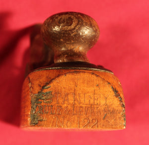 Vintage Stanley 8" No 122 Liberty Bell Smooth Wood Plane 1892 Transitional