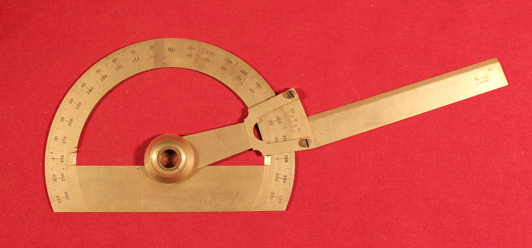 Vintage Metal Angle Finder Protractor - Palo Co., Germany