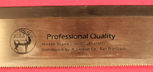 Load image into Gallery viewer, Vintage Hirsch Brand No. 4150 &#39;straight&#39; brass back 10&quot; dovetail saw
