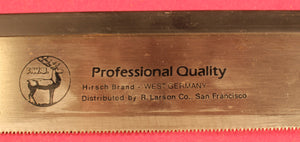 Vintage Hirsch Brand No. 4150 'straight' brass back 10" dovetail saw