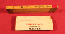 Load image into Gallery viewer, Vintage Interlox Master Rule No. 106 Master Slide Rule 72&quot; Wood Ruler
