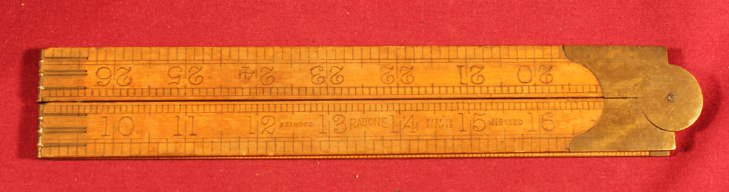 Vintage Rabone No.1380 36 Inch Boxwood Vintage Folding Rule