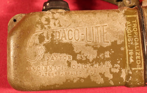 Vintage WWII USA Military DACO-LITE Dayton Acme Hand Power Light Torch Flashlight
