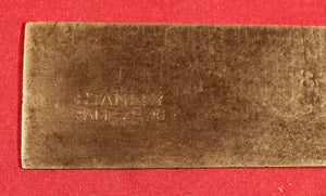 Vintage STANLEY Brass Rosewood Try Square Pat. 12-29-96 6 Inch