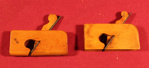 Vintage Two Miniature Boxwood Moulding Planes, 2 1/4" long