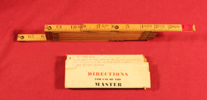 Vintage Interlox Master Rule No. 106 Master Slide Rule 72" Wood Ruler