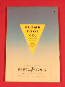 The Plomb Tool Co. Catalog No. 4821 Proto Tools